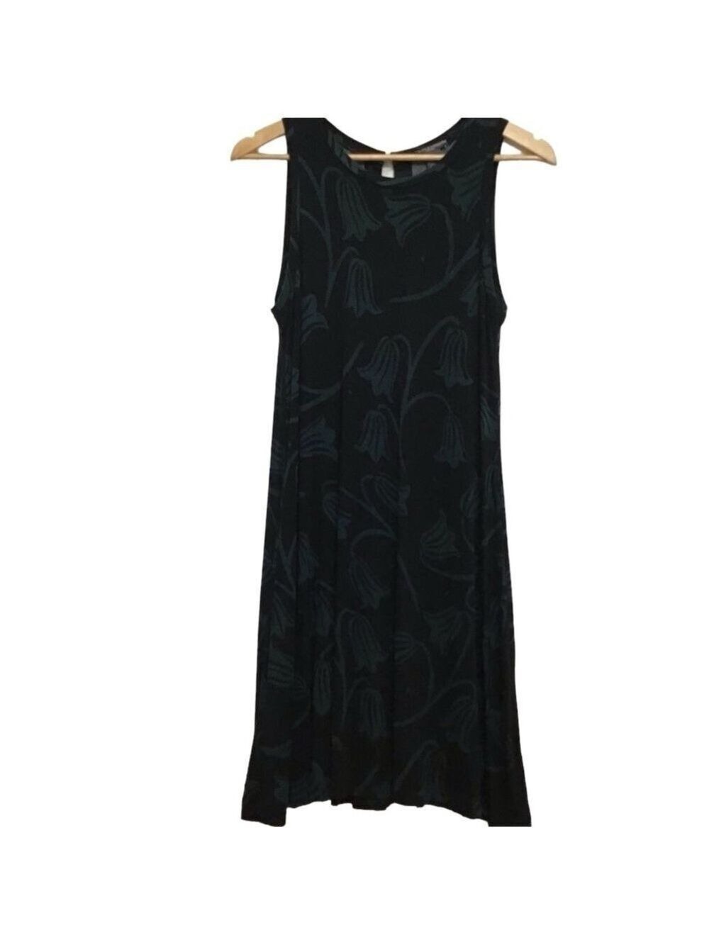 Chelsea And Theodore Jersey Trumpet Dress Black And Green Stretchy Sleeveless